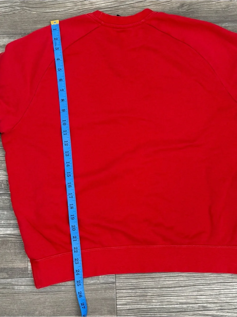 Nike Air Red Block Logo Colorblock French Terry Crewneck Sweatshirt M